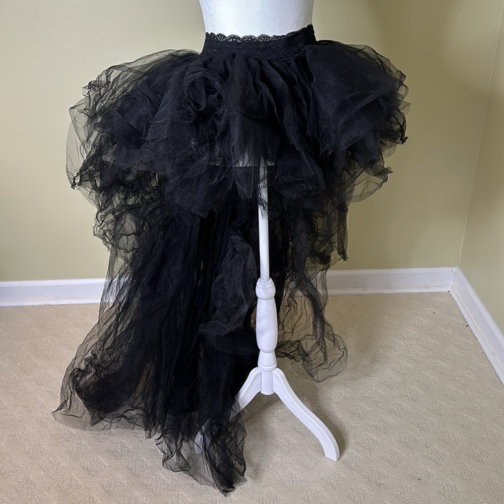 NWT Dolls Kill Wicked Nymph Princess Black Tulle Skirt - Picture 10 of 11